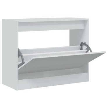 vidaXL Παπουτσοθήκη Λευκή 80x34x63cm από Επεξεργασμένο Ξύλο
