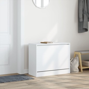 vidaXL Παπουτσοθήκη Λευκή 80x34x63cm από Επεξεργασμένο Ξύλο