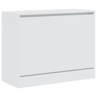 vidaXL Παπουτσοθήκη Λευκή 80x34x63cm από Επεξεργασμένο Ξύλο