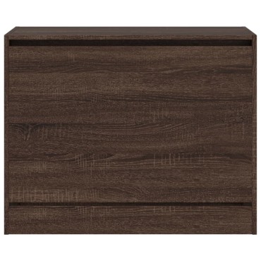 vidaXL Παπουτσοθήκη Καφέ Δρυς 80x34x63cm από Επεξεργασμένο Ξύλο