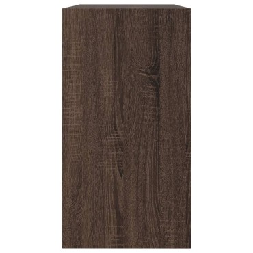 vidaXL Παπουτσοθήκη Καφέ Δρυς 80x34x63cm από Επεξεργασμένο Ξύλο