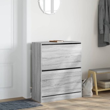 vidaXL Παπουτσοθήκη Γκρι Sonoma 80x34x96,5cm από Επεξεργ. Ξύλο