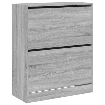 vidaXL Παπουτσοθήκη Γκρι Sonoma 80x34x96,5cm από Επεξεργ. Ξύλο