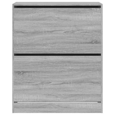 vidaXL Παπουτσοθήκη Γκρι Sonoma 80x34x96,5cm από Επεξεργ. Ξύλο
