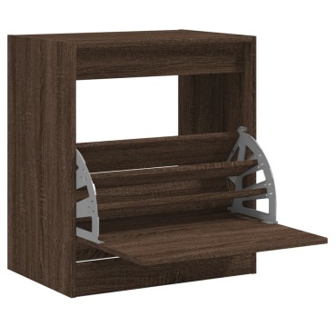vidaXL Παπουτσοθήκη Καφέ Δρυς 60x42x69cm από Επεξεργασμένο Ξύλο