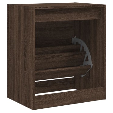 vidaXL Παπουτσοθήκη Καφέ Δρυς 60x42x69cm από Επεξεργασμένο Ξύλο
