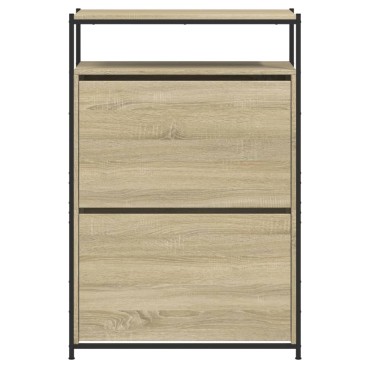 vidaXL Παπουτσοθήκη Sonoma Δρυς 75x34x112cm από Επεξεργασμένο Ξύλο