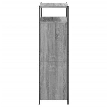 vidaXL Παπουτσοθήκη Γκρι Sonoma 75x34x112cm από Επεξεργασμένο Ξύλο