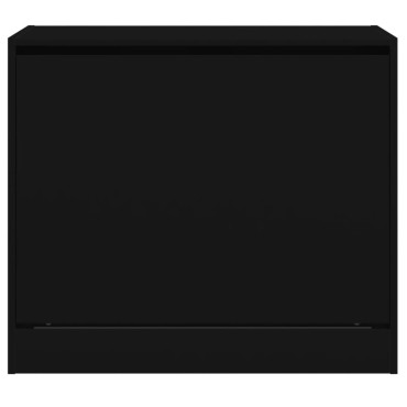 vidaXL Παπουτσοθήκη Μαύρη 80x42x69cm από Επεξεργασμένο Ξύλο