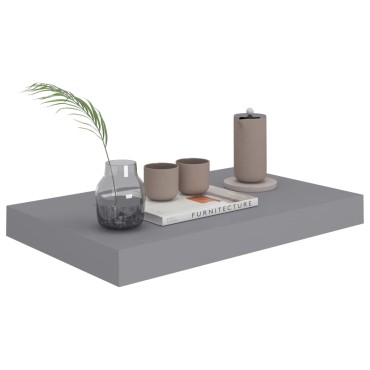 vidaXL Ράφια Τοίχου 4 τεμ. Γκρι 40x23x3,8cm MDF