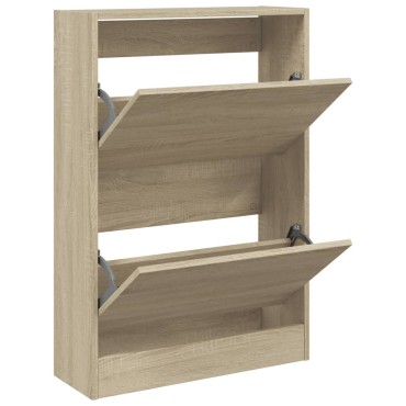 vidaXL Παπουτσοθήκη Sonoma Δρυς 60x21x87,5cm από Επεξεργασμένο Ξύλο