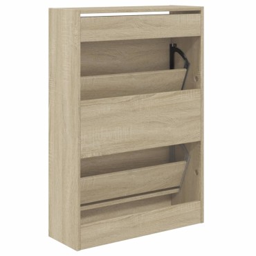 vidaXL Παπουτσοθήκη Sonoma Δρυς 60x21x87,5cm από Επεξεργασμένο Ξύλο