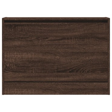 vidaXL Παπουτσοθήκη Καφέ Δρυς 80x21x57cm από Επεξεργασμένο Ξύλο