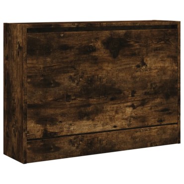 vidaXL Παπουτσοθήκη Καπνιστή Δρυς 80x21x57cm από Επεξεργασμένο Ξύλο
