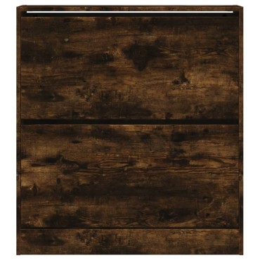 vidaXL Παπουτσοθήκη Καπνιστή Δρυς 80x21x87,5cm από Επεξεργ. Ξύλο