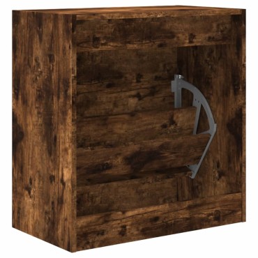 vidaXL Παπουτσοθήκη Καπνιστή Δρυς 60x34x63,5cm από Επεξεργ. Ξύλο