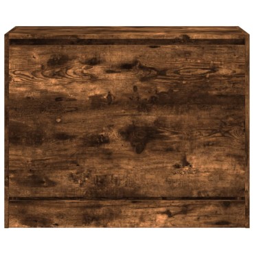 vidaXL Παπουτσοθήκη Καπνιστή Δρυς 80x34x63cm από Επεξεργασμένο Ξύλο