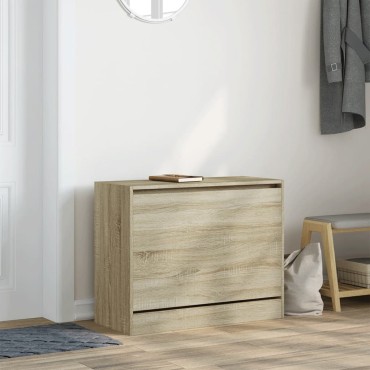 vidaXL Παπουτσοθήκη Sonoma Δρυς 80x34x63cm από Επεξεργασμένο Ξύλο
