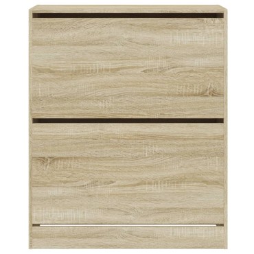 vidaXL Παπουτσοθήκη Sonoma Δρυς 80x34x96,5cm από Επεξεργασμένο Ξύλο