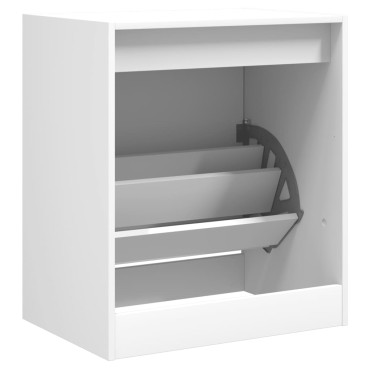 vidaXL Παπουτσοθήκη Λευκή 60x42x69cm από Επεξεργασμένο Ξύλο