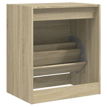 vidaXL Παπουτσοθήκη Sonoma Δρυς 60x42x69cm από Επεξεργασμένο Ξύλο