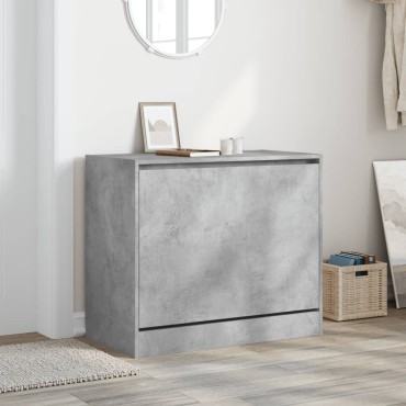 vidaXL Παπουτσοθήκη Γκρι Σκυροδέματος 80x42x69cm Επεξεργασμένο Ξύλο