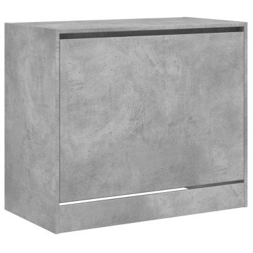 vidaXL Παπουτσοθήκη Γκρι Σκυροδέματος 80x42x69cm Επεξεργασμένο Ξύλο