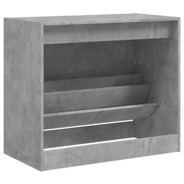 vidaXL Παπουτσοθήκη Γκρι Σκυροδέματος 80x42x69cm Επεξεργασμένο Ξύλο