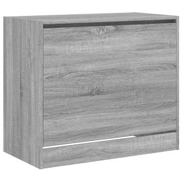 vidaXL Παπουτσοθήκη Γκρι Sonoma 80x42x69cm από Επεξεργ. Ξύλο