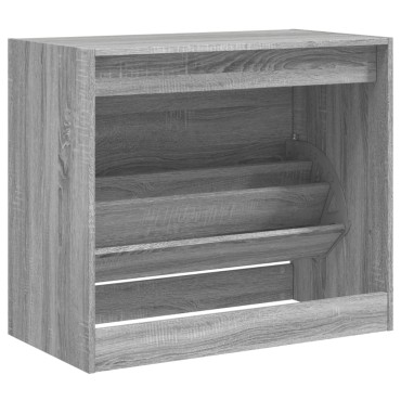 vidaXL Παπουτσοθήκη Γκρι Sonoma 80x42x69cm από Επεξεργ. Ξύλο