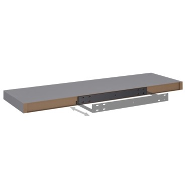 vidaXL Ράφι Τοίχου Γκρι 80x23,5x3,8cm MDF 1 τεμ.