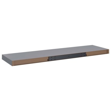 vidaXL Ράφι Τοίχου Γκρι 90x23,5x3,8cm MDF 1 τεμ.