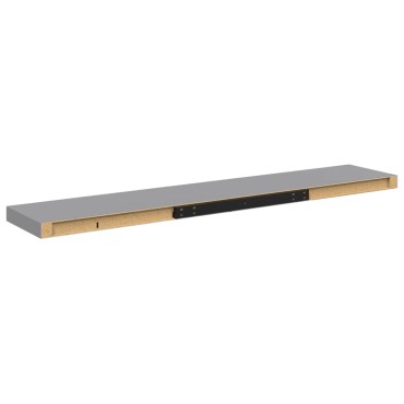 vidaXL Ράφια Τοίχου 2 τεμ. Γκρι 120x23,5x3,8cm MDF