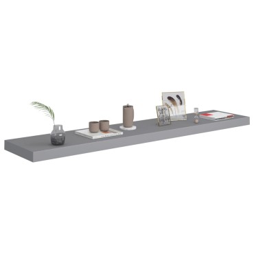 vidaXL Ράφια Τοίχου 4 τεμ. Γκρι 120x23,5x3,8cm MDF
