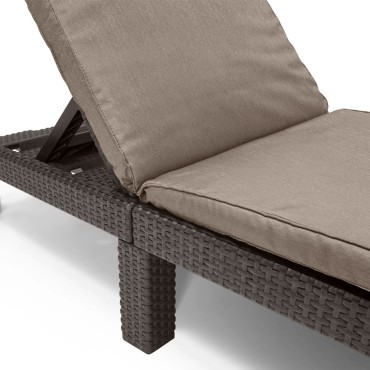 Keter Ξαπλώστρα με Μαξιλάρι Daytona Καφέ 195x65x25,5cm