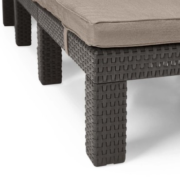 Keter Ξαπλώστρα με Μαξιλάρι Daytona Καφέ 195x65x25,5cm