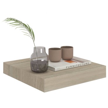 vidaXL Ράφια Τοίχου 2 τεμ. Χρώμα Δρυός 23x23,5x3,8cm MDF