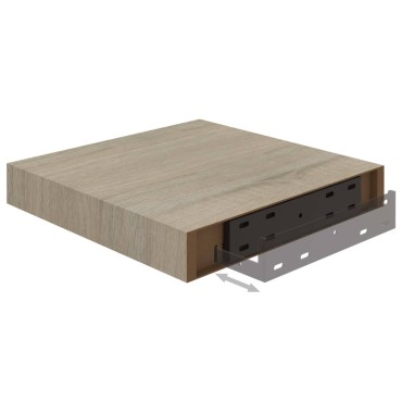 vidaXL Ράφια Τοίχου 2 τεμ. Χρώμα Δρυός 23x23,5x3,8cm MDF
