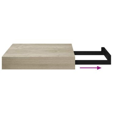 vidaXL Ράφια Τοίχου 4 τεμ. Χρώμα Δρυός 23x23,5x3,8cm MDF