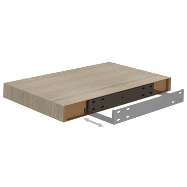 vidaXL Ράφια Τοίχου 2 τεμ. Χρώμα Δρυός 40x23x3,8cm MDF