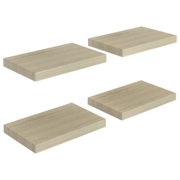 vidaXL Ράφια Τοίχου 4 τεμ. Χρώμα Δρυός 40x23x3,8cm MDF