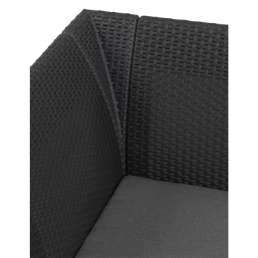 Keter Έπιπλο Κήπου Γωνιακό Rosalie Χρώμα Γραφίτης 115x115x74cm