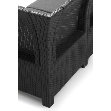 Keter Έπιπλο Κήπου Γωνιακό Rosalie Χρώμα Γραφίτης 115x115x74cm