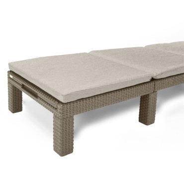 Keter Ξαπλώστρα με Μαξιλάρι Daytona Cappuccino 195x65x25,5cm