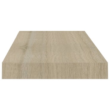 vidaXL Ράφια Τοίχου 2 τεμ. Χρώμα Δρυός 50x23x3,8cm MDF