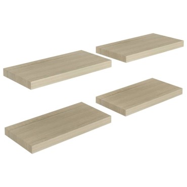 vidaXL Ράφια Τοίχου 4 τεμ. Χρώμα Δρυός 50x23x3,8cm MDF
