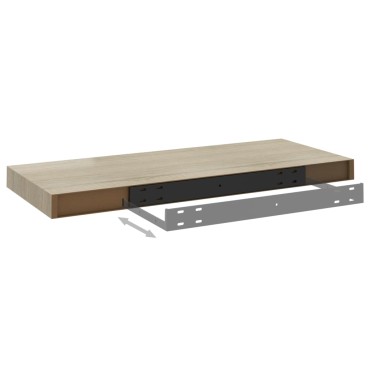 vidaXL Ράφια Τοίχου 4 τεμ. Χρώμα Δρυός 60x23,5x3,8cm MDF