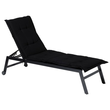 Madison Μαξιλάρι Ξαπλώστρας Panama Μαύρο 200x60cm