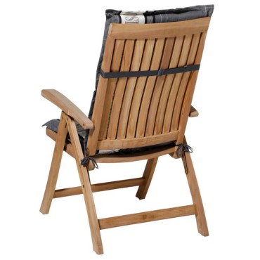 Madison Μαξιλάρι Καρέκλας με Ψηλή Πλάτη Garden Γκρι 123x50 εκ PHOSA056
