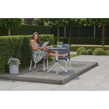 Keter Σετ Μπιστρό Chelsea Γραφίτης 60x60x75cm